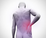 Digital man with back pain