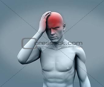 Digital human with headache