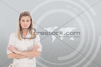 Businesswoman crossed arms