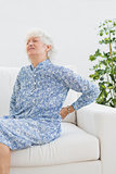 Elderly woman with back pain