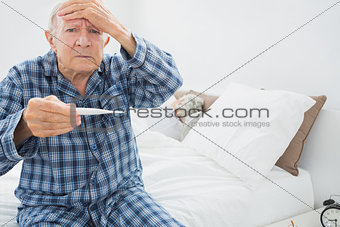 Old man with fever