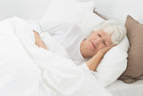 Aged woman sleeping