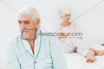 Couple not talking to each other