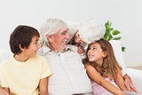 Grandparents spending time with grandchildren