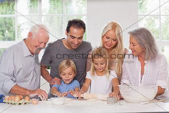 Children having fun baking