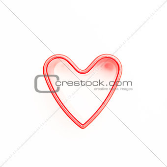 Pink heart shaped cookie cutter