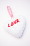 Pink and white love heart decoration