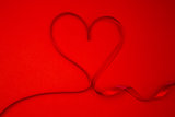 Ribbon shaped into a heart
