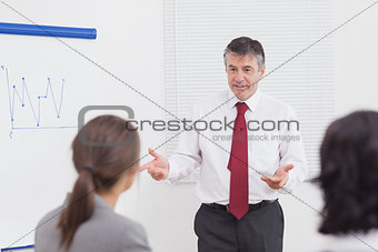 Businessman talking with gestures