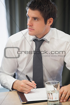 Businessman during meeting