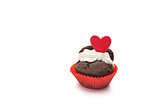 Chocolate valentines cupcake