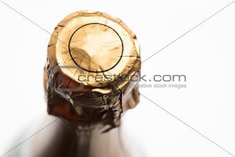 Foil on champagne bottle
