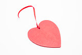 Heart ornament with ribbon