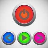 Set of player sign buttons