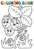 Coloring book fruit theme 4