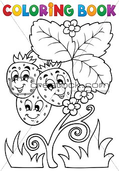 Coloring book fruit theme 4