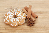 Gingerbread cookies with star anise and cinnamon