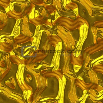 Rippled gold material