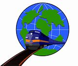 Train with globe