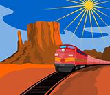 Train on canyon