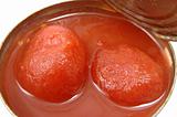 Close up of peeled tomatoes