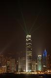 Night scene of skyscrpaer in Hong Kong