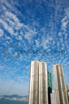 Luxury apartment in blue sky