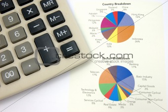 Pie chart and calculator