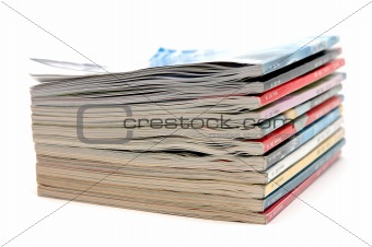 Stack of old magazine