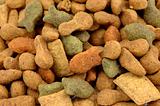Cat dried food background