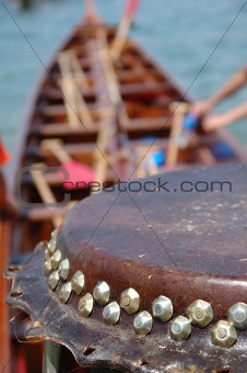 Details of drum on dargon boat