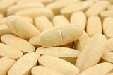 Close up of vitamin pills