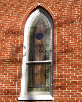 Arched Stained Glass Window