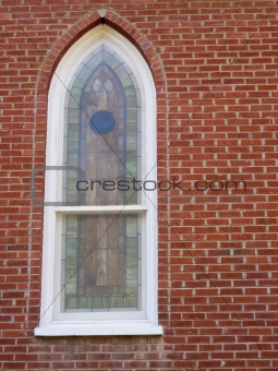 Arched Stained Glass Window