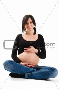 young pregnant woman