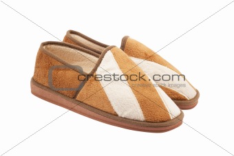 Male brown slippers