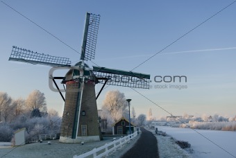 Dutch Mill in winter