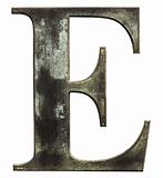 Metallic letter E