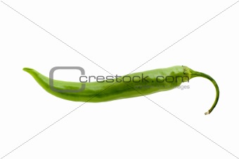 Green chili pepper.