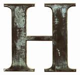 Metallic letter H