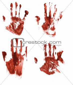 Bloody handprints