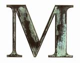 Metallic letter M