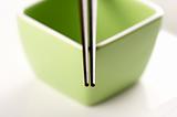Chopsticks & Green Bowl