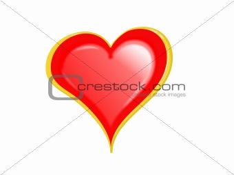 Valentines Heart Vector isolated on white