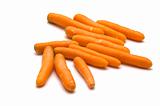 fresh carrots on white background