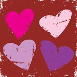 Grunge Valentine Hearts