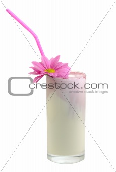 glass with a  milk - shake 