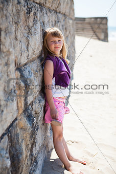 Portrait of young girl at beach