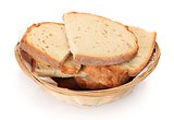 Sliced bread in small basket
