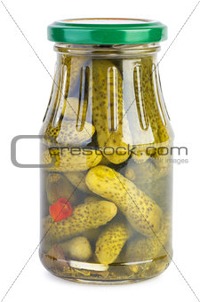 Pickles in a glass jar